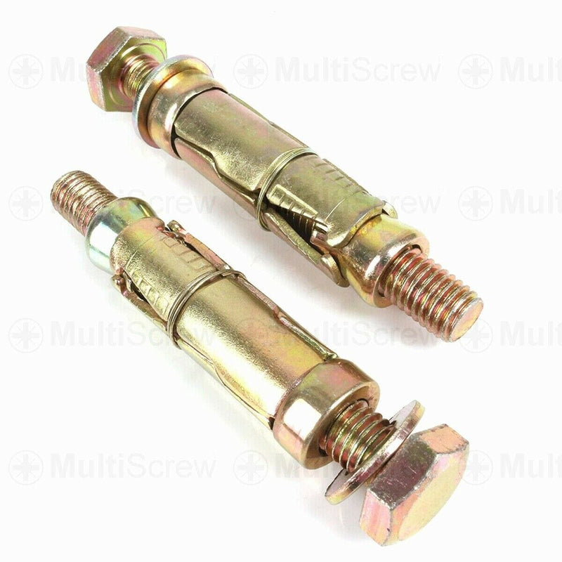 MultiScrew Business, Office & Industrial:Fasteners & Hardware:Other Fasteners & Hardware M6 x 40mm Loose Bolt Shield Anchor Heavy Duty Fixing For Brick Masonry Concrete