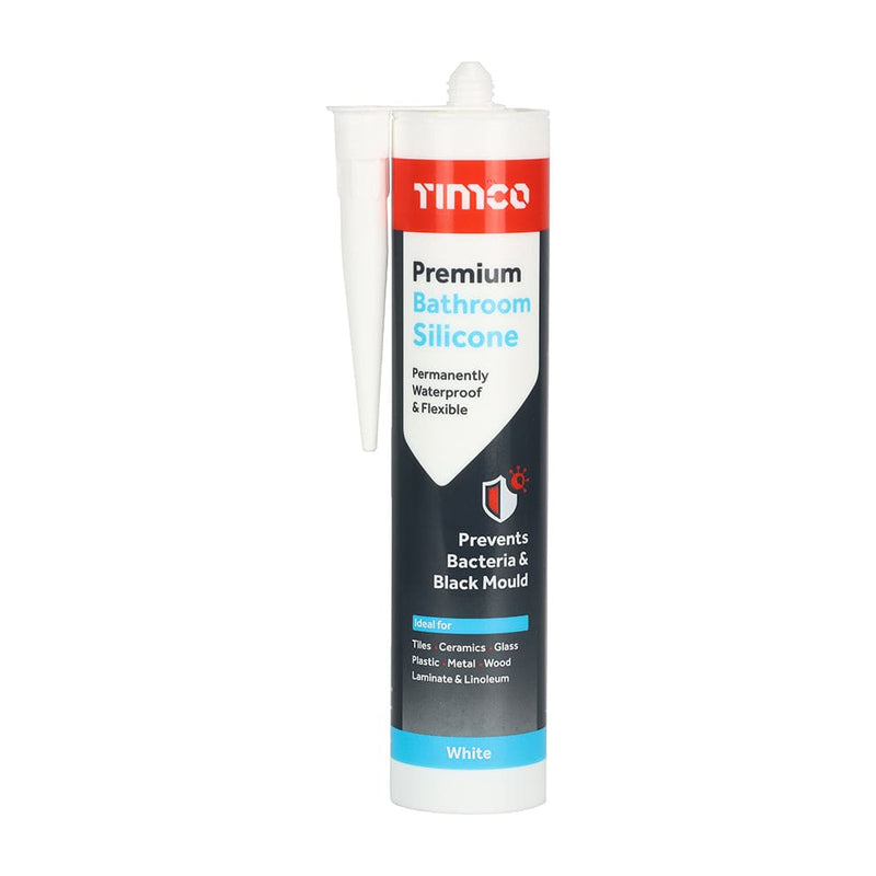 TIMCO Adhesives & Building Chemicals Prem Bathroom Silicone Wht - Pack Qty - 1 EA