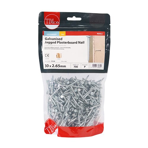 TIMCO Nails 30 x 2.65 / 1 / TIMbag TIMCO Jagged Plasterboard Nails Galvanised