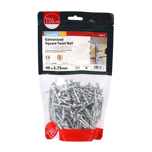 TIMCO Nails 40 x 3.75 / 1 / TIMbag TIMCO Square Twist Nails Galvanised