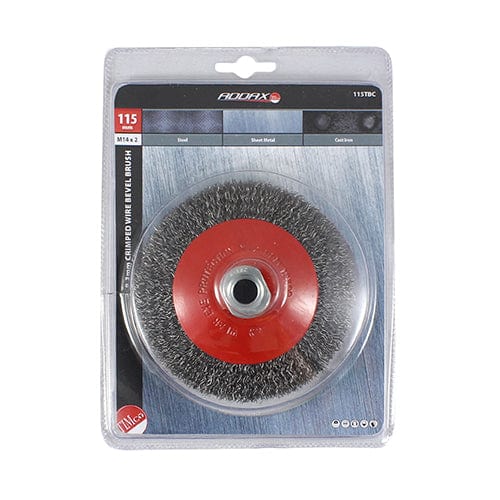 TIMCO Powertool Accessories TIMCO Angle Grinder Bevel Brush Crimped Steel Wire - 115mm