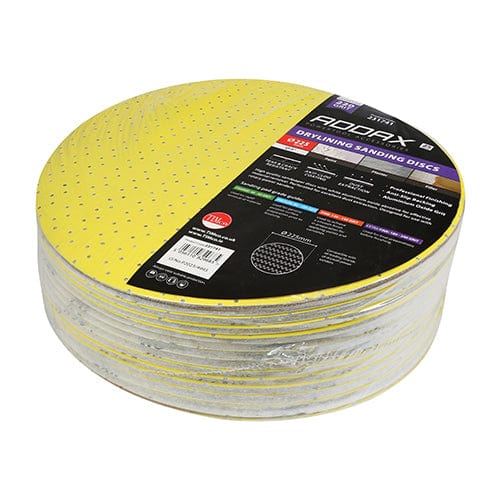 TIMCO Powertool Accessories TIMCO Drylining Sanding Discs 220 Grit Yellow - 225mm