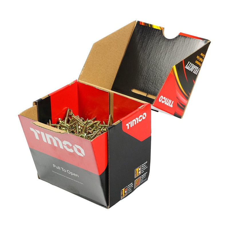 TIMCO Screws 4.0 x 30 TIMCO Velocity Premium Multi-Use Countersunk Gold Woodscrews - Industry Packs