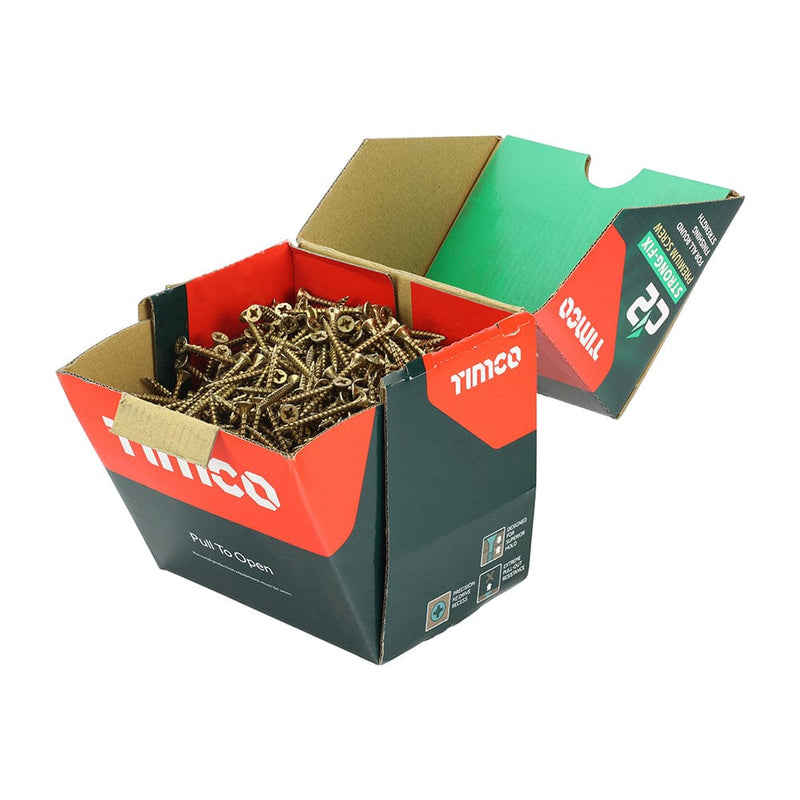 TIMCO Screws 4.0 x 40 TIMCO Velocity Premium Multi-Use Countersunk Gold Woodscrews - Industry Packs