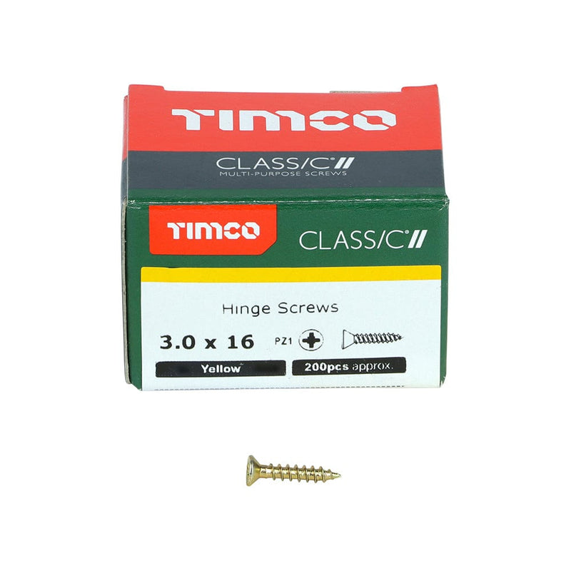 TIMCO Screws TIMCO Classic Multi-Purpose Reduced Head Countersunk Gold Piano Hinge Woodscrews