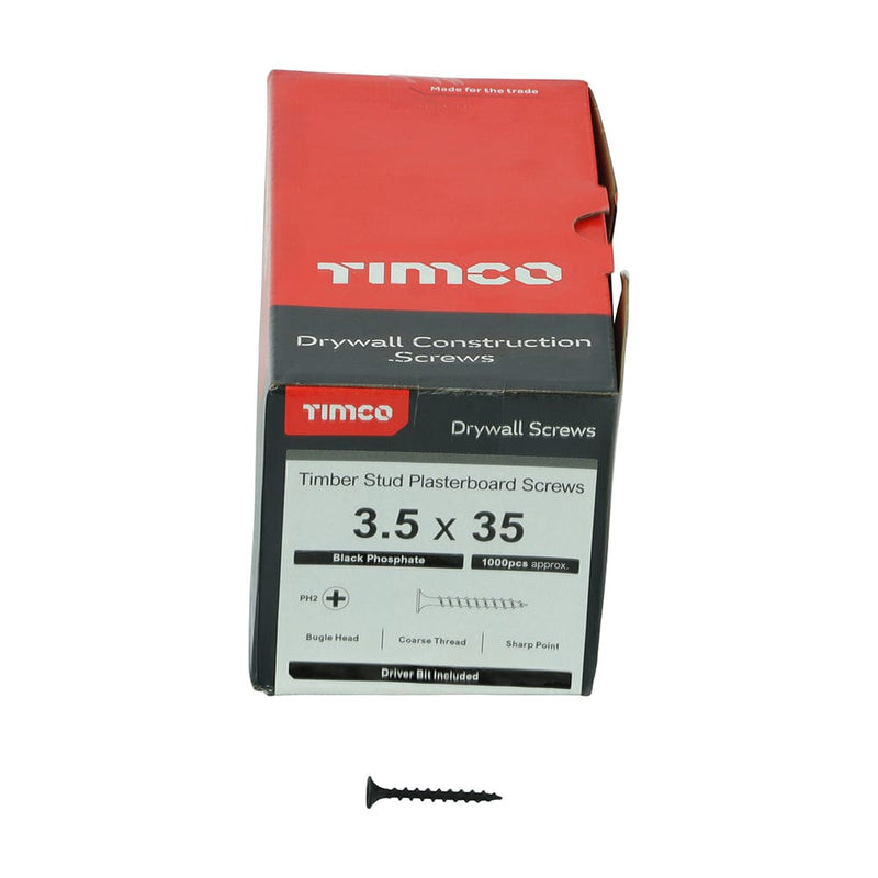 TIMCO Screws TIMCO Drywall Coarse Thread Bugle Head Black Screws