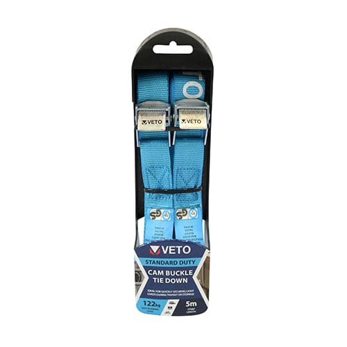 TIMCO Security & Ironmongery TIMCO Cam Buckle Tie Downs Standard Duty - 5m x 25mm