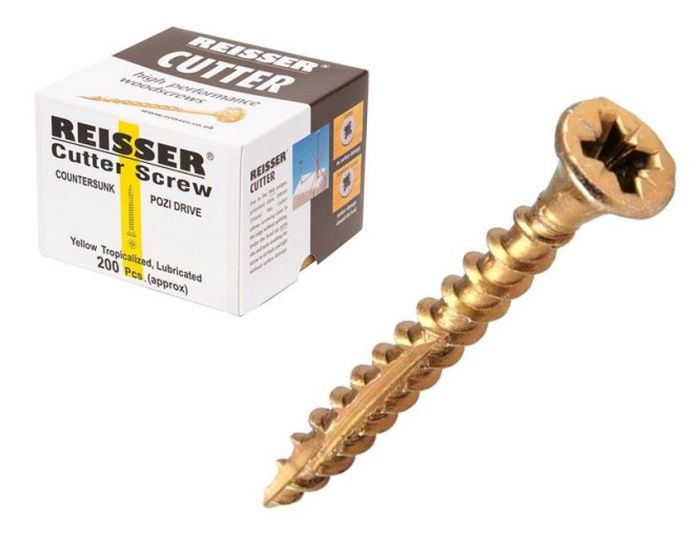 Reisser Cutter Screws - Professional Slash Point Self Countersinking Woodscrews with no need to pre-drill