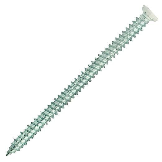 MultiScrew Business, Office & Industrial:Fasteners & Hardware:Other Fasteners & Hardware WHITE HEAD Concrete Door Window Frame Fixing Screw Countersunk BZP Torx 7.5mm