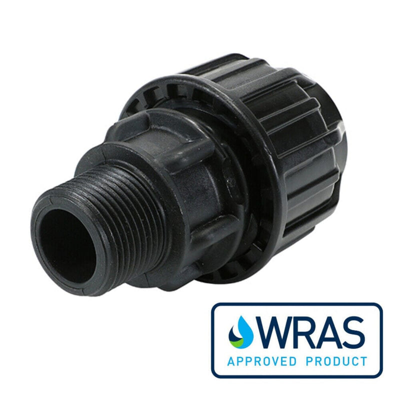 Elysee Industrial:Fasteners & Hardware:Other Fasteners & Hardware Male Threaded Adaptor / 20mm x 1/2" (733155) MDPE Plastic Compression Fitting 20 25mm 32mm Polypipe Water Pipe WRAS Approved