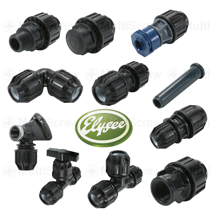 Elysee Industrial:Fasteners & Hardware:Other Fasteners & Hardware MDPE Plastic Compression Fitting 20 25mm 32mm Polypipe Water Pipe WRAS Approved