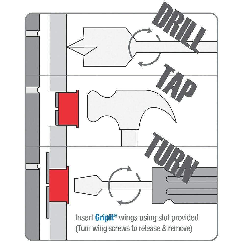 Red Grip It Plasterboard Fixings & Screws Hollow Cavity Wall Gripit 18