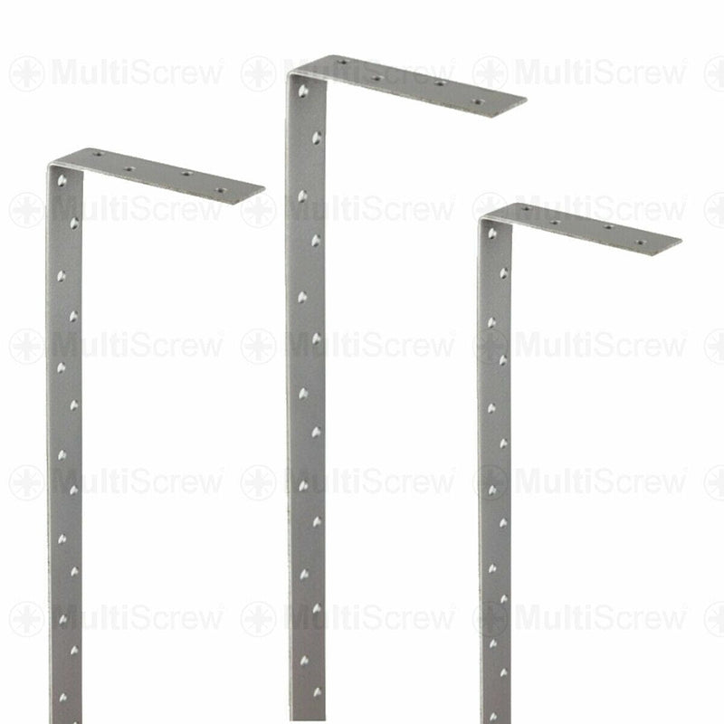 MultiScrew Business, Office & Industrial:Building Materials & Supplies:Other Building Materials 10 x 2.4mm x 27.5mm THICK HIGH QUALITY GALVANISED STEEL BENT RESTRAINT STRAPS