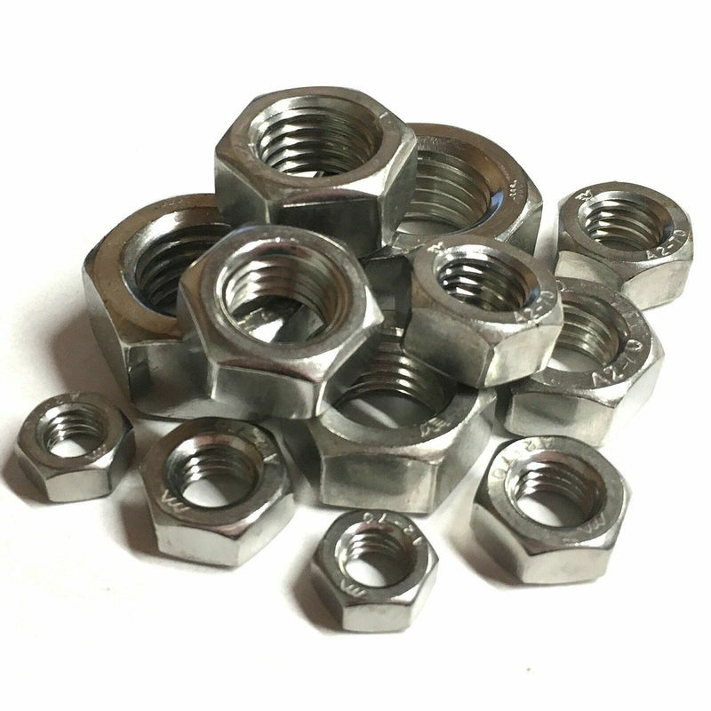 MultiScrew Business, Office & Industrial:Fasteners & Hardware:Other Fasteners & Hardware Full Nuts A2 Stainless 5mm 6mm 8mm 10mm 12mm 14mm 16mm 20mm Hex Steel Hexagon