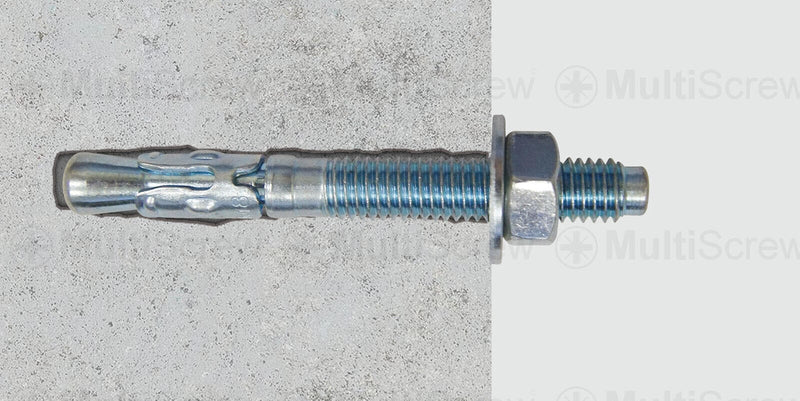 MultiScrew Business, Office & Industrial:Fasteners & Hardware:Other Fasteners & Hardware M10 x 100mm THROUGH ANCHOR WALL BOLTS RAWL BRICK MASONRY CONCRETE THROUGHBOLTS