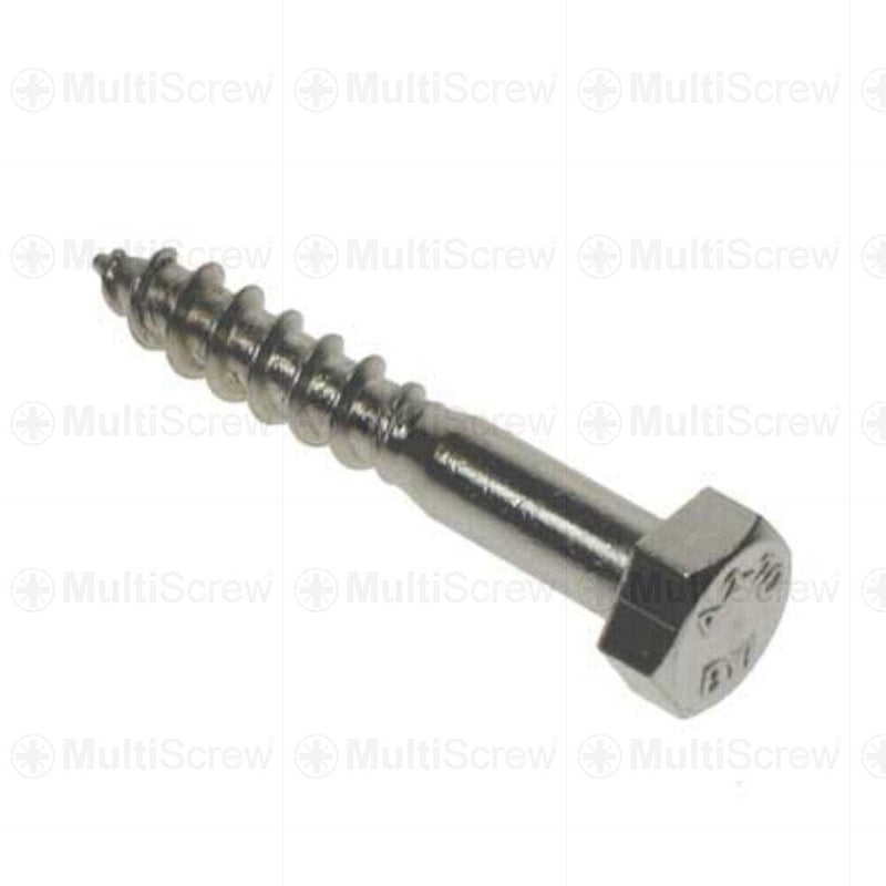 MultiScrew Business, Office & Industrial:Fasteners & Hardware:Other Fasteners & Hardware M10 x 130mm STAINLESS COACH SCREW HEX HEXAGON HEAD WOOD SCREWS LAG BOLT A2 STEEL