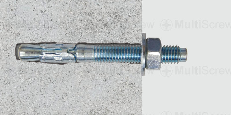 MultiScrew Business, Office & Industrial:Fasteners & Hardware:Other Fasteners & Hardware M10 x 65mm THROUGH ANCHOR WALL BOLTS RAWL BRICK MASONRY CONCRETE THROUGHBOLTS