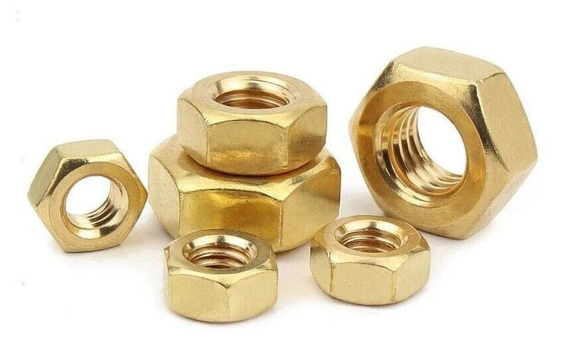 MultiScrew Business, Office & Industrial:Fasteners & Hardware:Other Fasteners & Hardware M2 - 2mm / 4 METRIC BRASS FULL NUTS M2, M2.5, M3, M4, M5, M6, M8, M10, M12, M16, & M20 DIN934