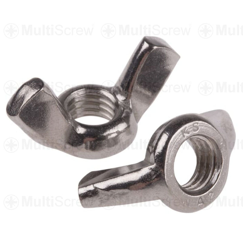 MultiScrew Business, Office & Industrial:Fasteners & Hardware:Other Fasteners & Hardware M3 / 5 M3 M4 M5 M6 M8 M10 M12 M16 A2 STAINLESS STEEL WING NUTS BUTTERFLY NUT DIN315 SS