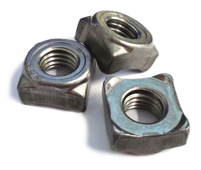 MultiScrew Business, Office & Industrial:Fasteners & Hardware:Other Fasteners & Hardware M5 x 0.8mm pitch / 10 WELD NUTS SQUARE SELF COLOUR STEEL M5 M6 M8 M10 METRIC WELDING NUT DIN928 S/C