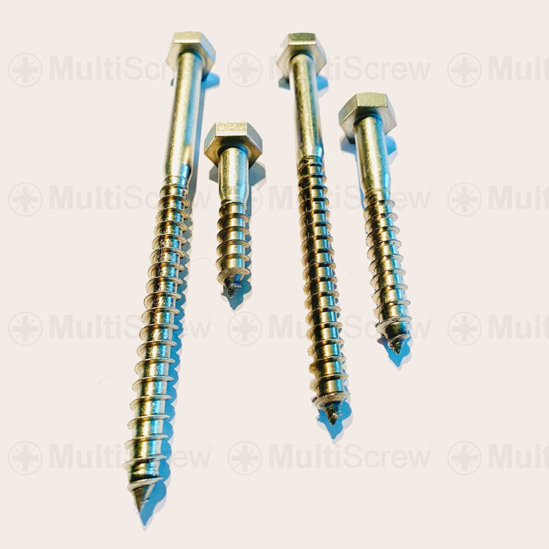 MultiScrew Business, Office & Industrial:Fasteners & Hardware:Other Fasteners & Hardware M6 (6mm) A2 STAINLESS COACH SCREW HEX HEXAGON HEAD WOOD SCREWS LAG BOLT STEEL CE