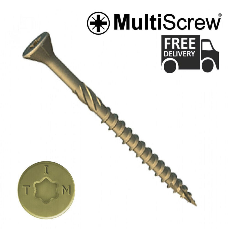 MultiScrew Business, Office & Industrial:Fasteners & Hardware:Other Fasteners & Hardware Organic Green / 4.5mm x 50mm / 500 500 PACK 50mm 65mm 75mm 85mm PROFESSIONAL GREEN DECKING SCREWS FENCING LANDSCAPE