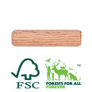 MultiScrew Crafts:Woodworking:Other Woodworking Supplies 6.0 x 30mm / 25 6mm, 8mm, 10mm HARDWOOD WOODEN DOWELS MULTIGROOVE FLUTED PIN WOOD BEECH FSC CERT