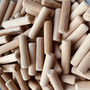 MultiScrew Crafts:Woodworking:Other Woodworking Supplies 6mm, 8mm, 10mm HARDWOOD WOODEN DOWELS MULTIGROOVE FLUTED PIN WOOD BEECH FSC CERT