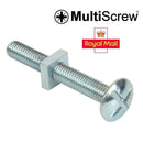 M6 (6Mm) Roofing Bolts + Square Nuts Cross Slotted Mushroom Head Bolt Zinc