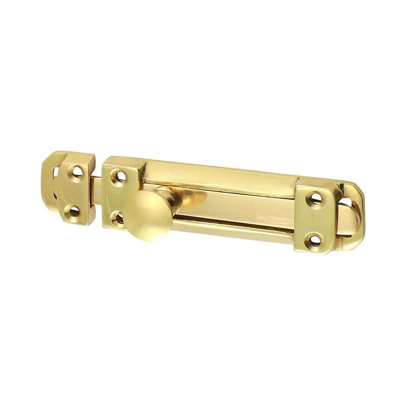 MultiScrew Home, Furniture & DIY:DIY Materials:Doors & Door Hardware:Other Door Hardware Contract Flat Section Bolt / Polished Brass / 110 x 25 x 20mm Door Bolt Barrel Straight Indicator Contract Architectural Necked Lock Latch