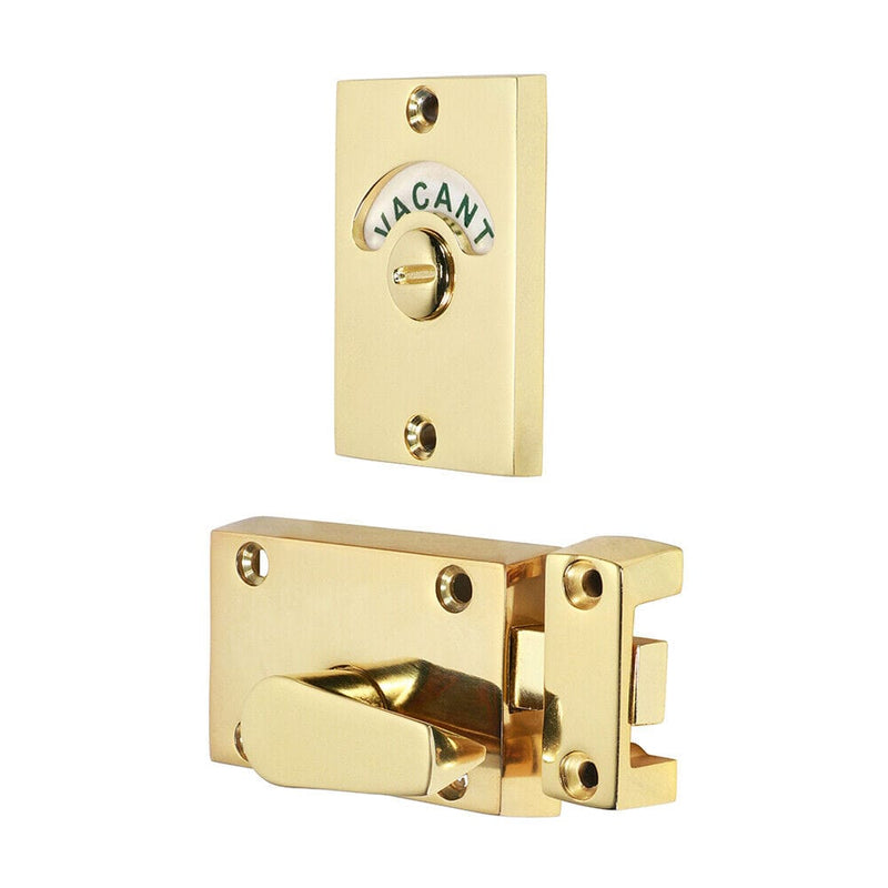 MultiScrew Home, Furniture & DIY:DIY Materials:Doors & Door Hardware:Other Door Hardware Indicator Bolt / Polished Brass / 40 x 60 x 21mm Door Bolt Barrel Straight Indicator Contract Architectural Necked Lock Latch