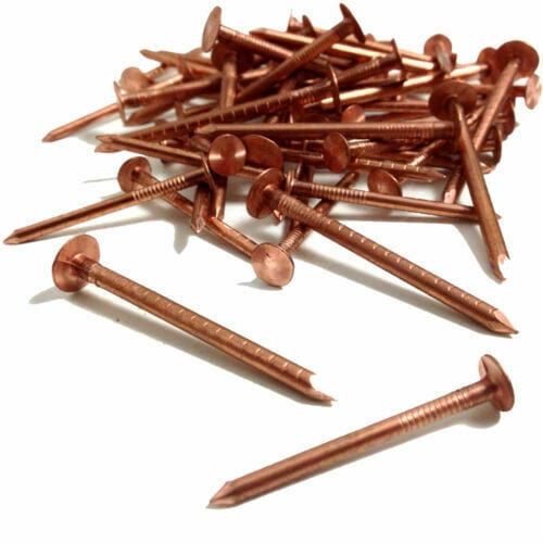 MultiScrew Home, Furniture & DIY:DIY Materials:Nails, Screws & Fasteners:Nails Solid Copper Clout Nails for Roofing or Tree Stumps 50mm Large Head Tile Slates