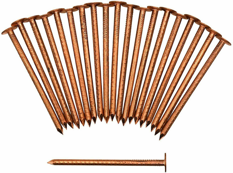 MultiScrew Home, Furniture & DIY:DIY Materials:Nails, Screws & Fasteners:Nails Solid Copper Clout Nails for Roofing or Tree Stumps 50mm Large Head Tile Slates