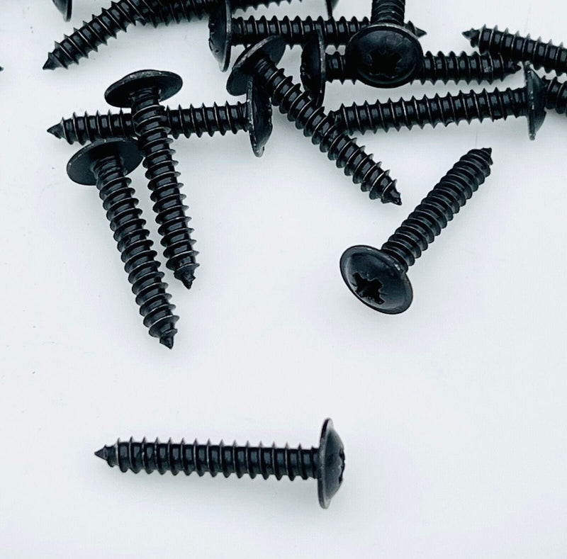 MultiScrew Home, Furniture & DIY:DIY Materials:Nails, Screws & Fasteners:Other Fasteners 4.2 x 25mm (No. 8 x 1") Black Passivated Pozi Flanged Self Tapping Panel Screws