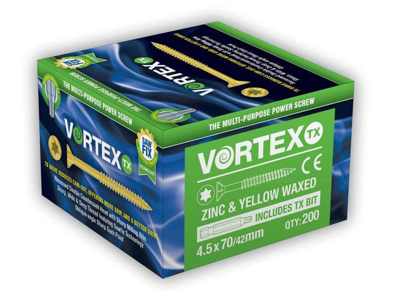 Vortex Torx Drive Multi-Purpose Countersunk Wood Screws