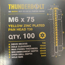 THUNDERBOLT Home, Furniture & DIY:DIY Materials:Nails, Screws & Fasteners:Other Fasteners M5 M6 GENUINE THUNDERBOLT TORX PAN HEAD MASONRY CONCRETE ANCHOR SCREW BOLT DOME