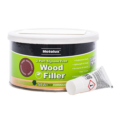 TIMCO Adhesives & Building Chemicals 275ml Metolux 2 Part Styrene Free  Wood Filler Mahogany