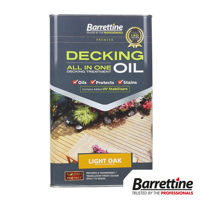 TIMCO Adhesives & Building Chemicals Barrettine Decking Oil Amber Light Oak 5L - Pack Qty - 1 EA