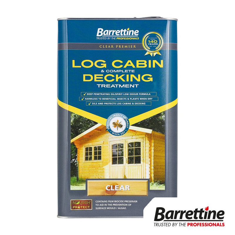 TIMCO Adhesives & Building Chemicals Barrettine Log Cabin & Decking Treatment 5L - Pack Qty - 1 EA