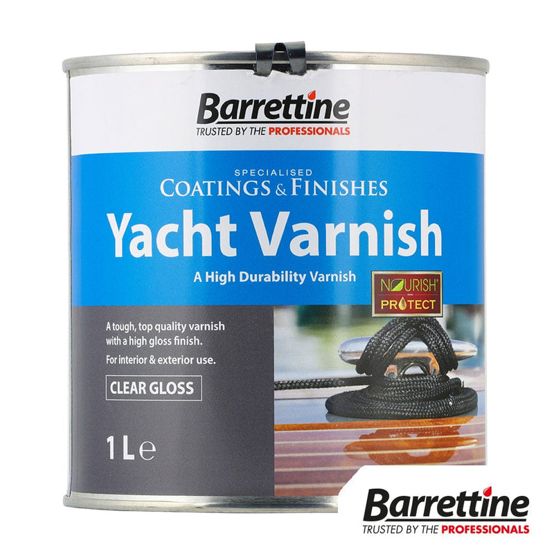 TIMCO Adhesives & Building Chemicals Barrettine Nourish & Protect Yacht Varnish Clear Gloss 1L - Pack Qty - 1 EA