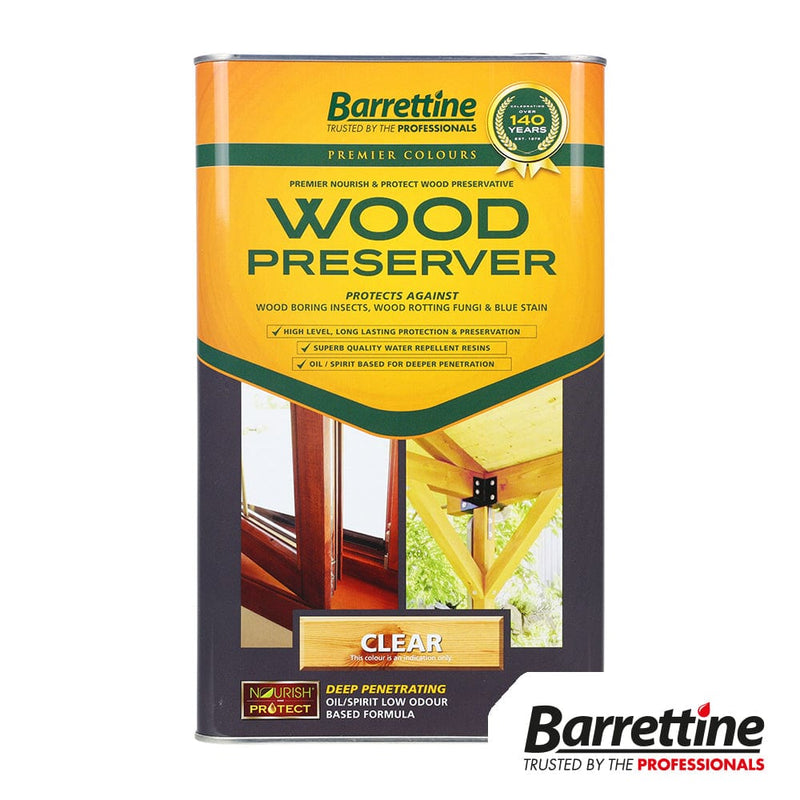 TIMCO Adhesives & Building Chemicals Barrettine Wood Preserver Clear 5L - Pack Qty - 1 EA