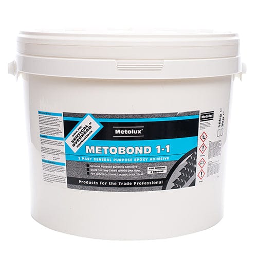 TIMCO Adhesives & Building Chemicals Metolux Metobond 1-1 Epoxy Building Adhesive Light Grey - 10kg
