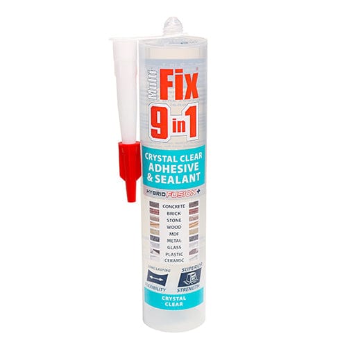 Timco 9 In 1 Adhesive & Sealant Crystal Clear - 290Ml - Pack Qty - 1 Ea