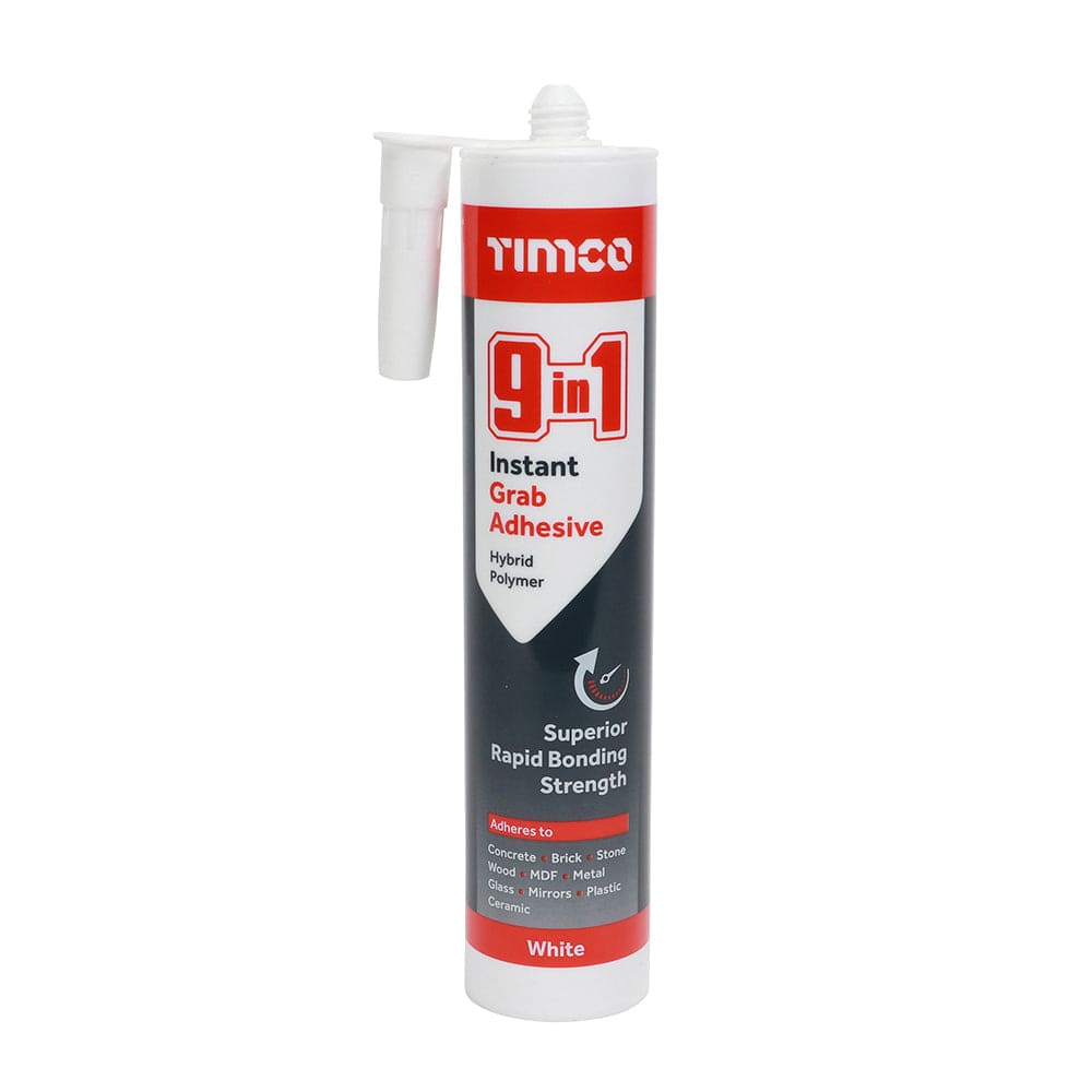 Timco 9 In 1 Instant Grab Adhesive White - 290Ml - Pack Qty - 1 Ea