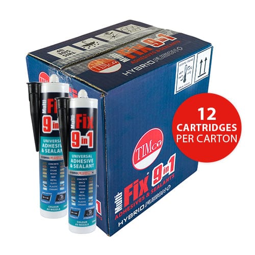 TIMCO Adhesives & Building Chemicals TIMCO 9 In 1 Universal Adhesive & Sealant Black - 290ml