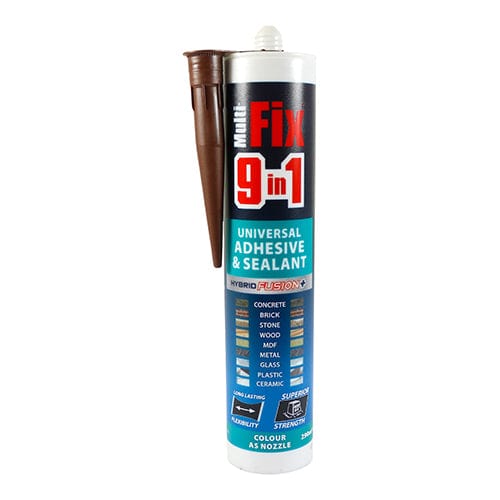 Timco 9 In 1 Universal Adhesive & Sealant Brown - 290Ml - Pack Qty - 1 Ea