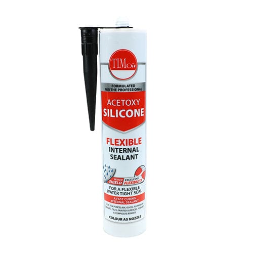 TIMCO Adhesives & Building Chemicals TIMCO Acetoxy Silicone Sealant Black - 300ml