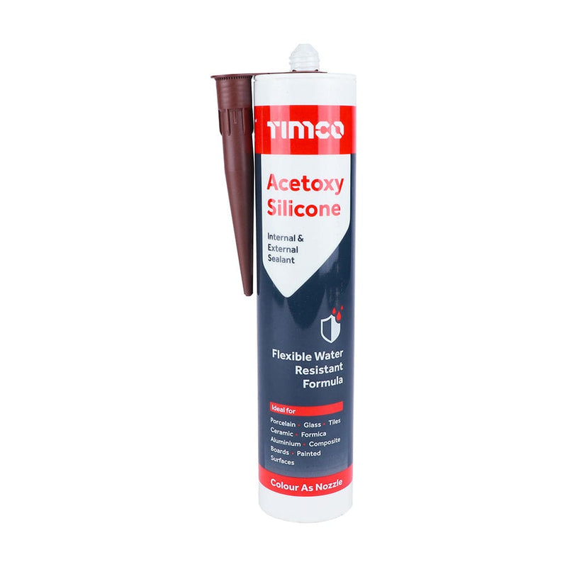 TIMCO Adhesives & Building Chemicals TIMCO Acetoxy Silicone Sealant Brown - 300ml