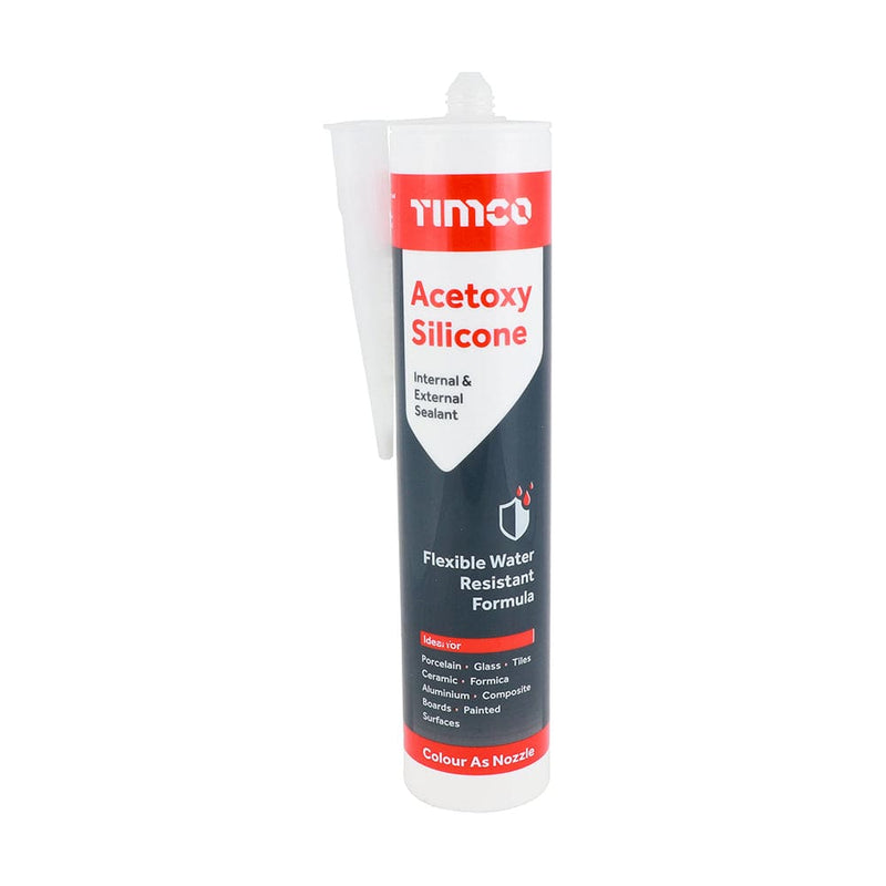 TIMCO Adhesives & Building Chemicals TIMCO Acetoxy Silicone Sealant Clear - 300ml