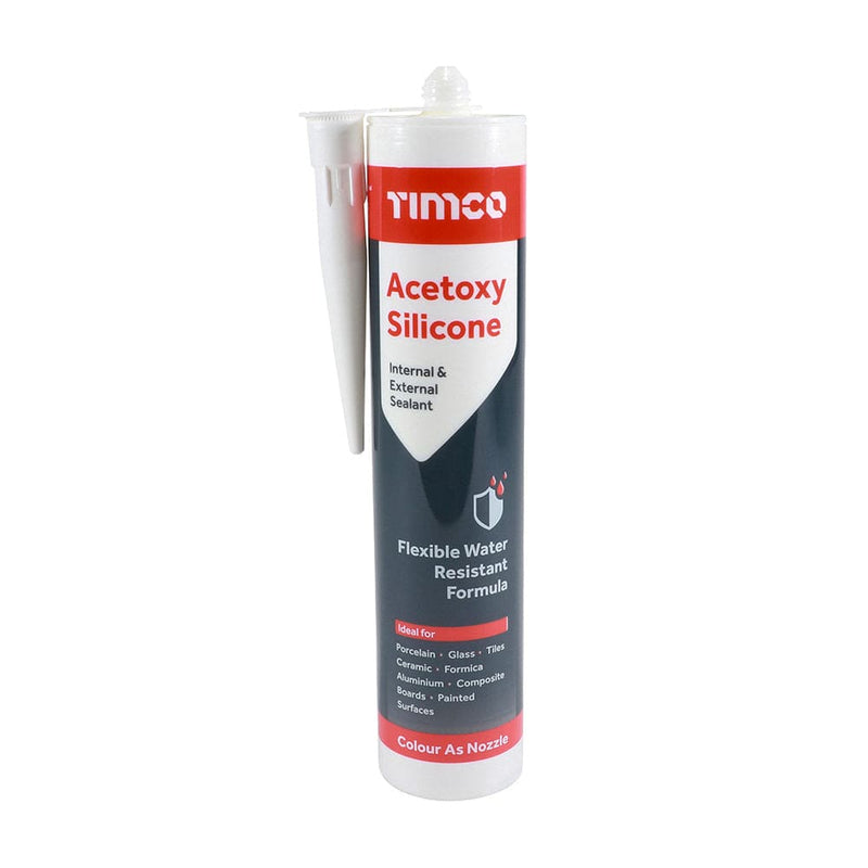 TIMCO Adhesives & Building Chemicals TIMCO Acetoxy Silicone Sealant White - 300ml